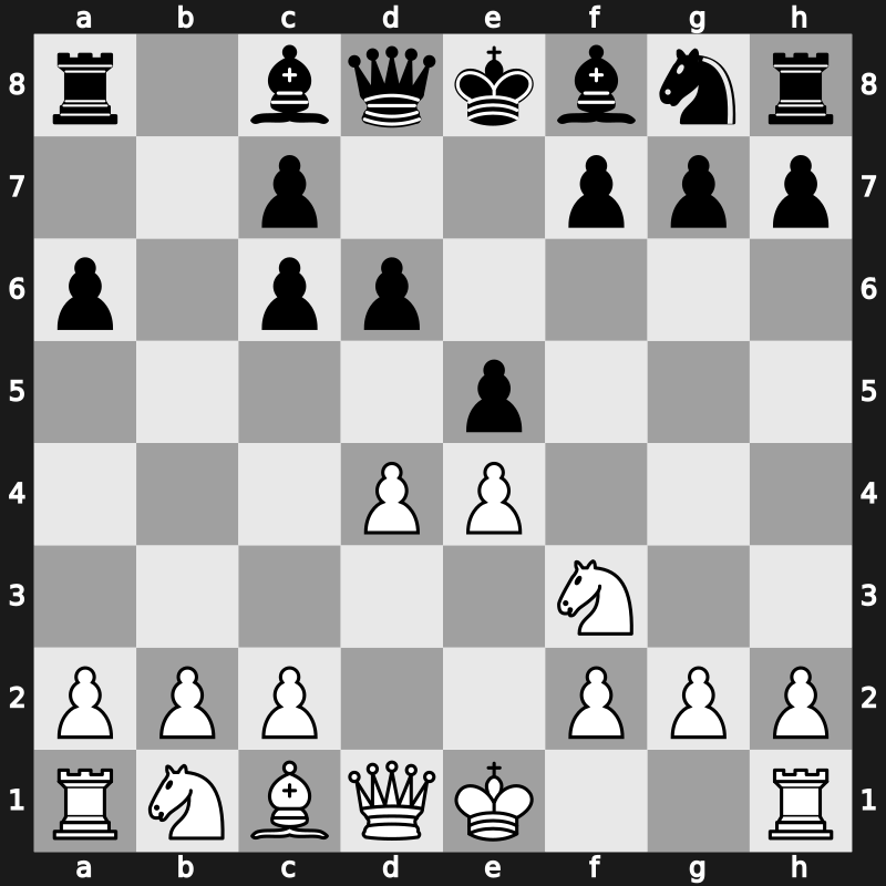 C73c - 5…bxc6 6.d4 - Modern Steinitz Richter Variation [+0.13]