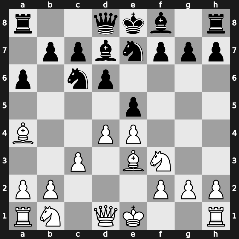 C75f - 6.d4 Nge7 7.Be3 - Modern Steinitz Rubinstein