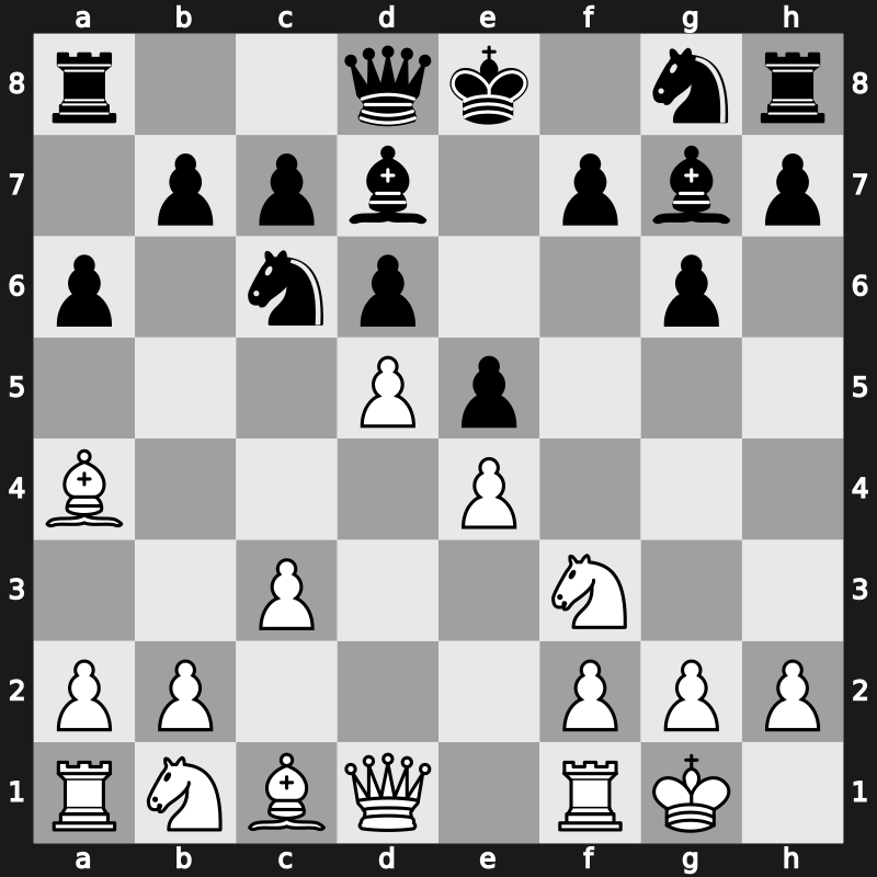 C76c - 7.O-O Bg7 8.d5 - Modern Steinitz Bronstein [+0.28]