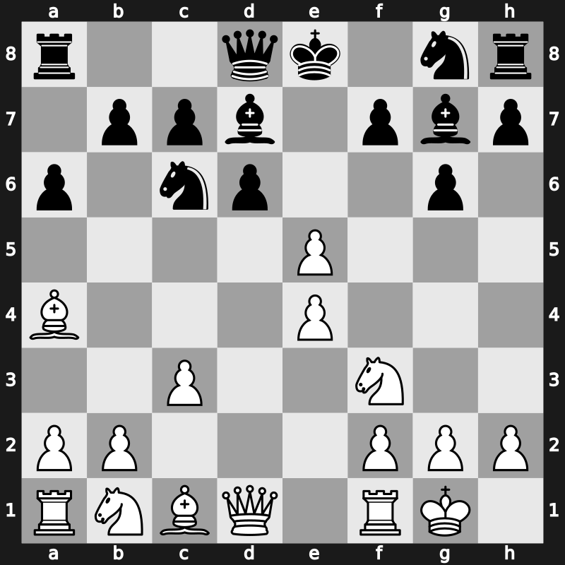 C76e - 7.O-O Bg7 8.dxe5 - Modern Steinitz Bronstein [+0.24]