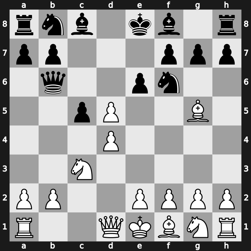 D50i - 4…c5 5.cxd5 Qb6 - Dutch-Peruvian Canal (Venice) Variation