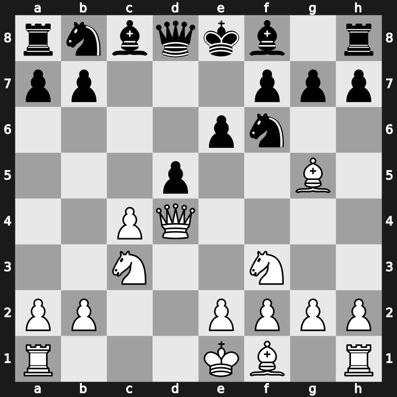 D50k - 4…c5 5.Nf3 cxd4 6.Qxd4 - Semi-Tarrasch Old Pillsbury Variation