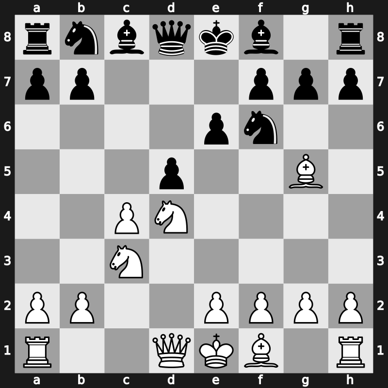 D50l - 4…c5 5.Nf3 cxd4 6.Nxd4 - Semi-Tarrasch Pillsbury [-0.03]