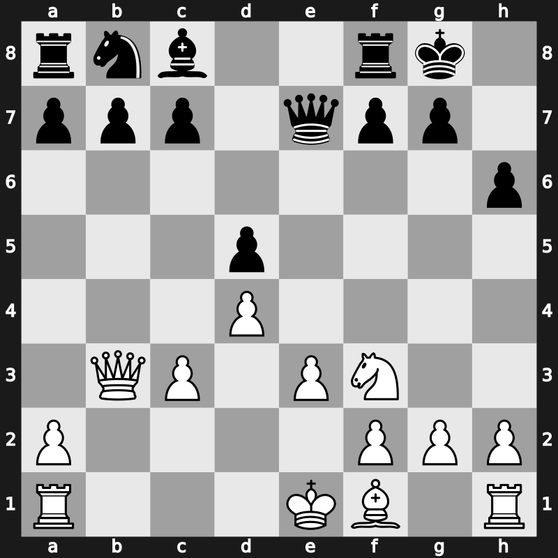 D57e - 9…Nxc3 10.bxc3 exd5 11.Qb3 - Lasker Defence Main Line
