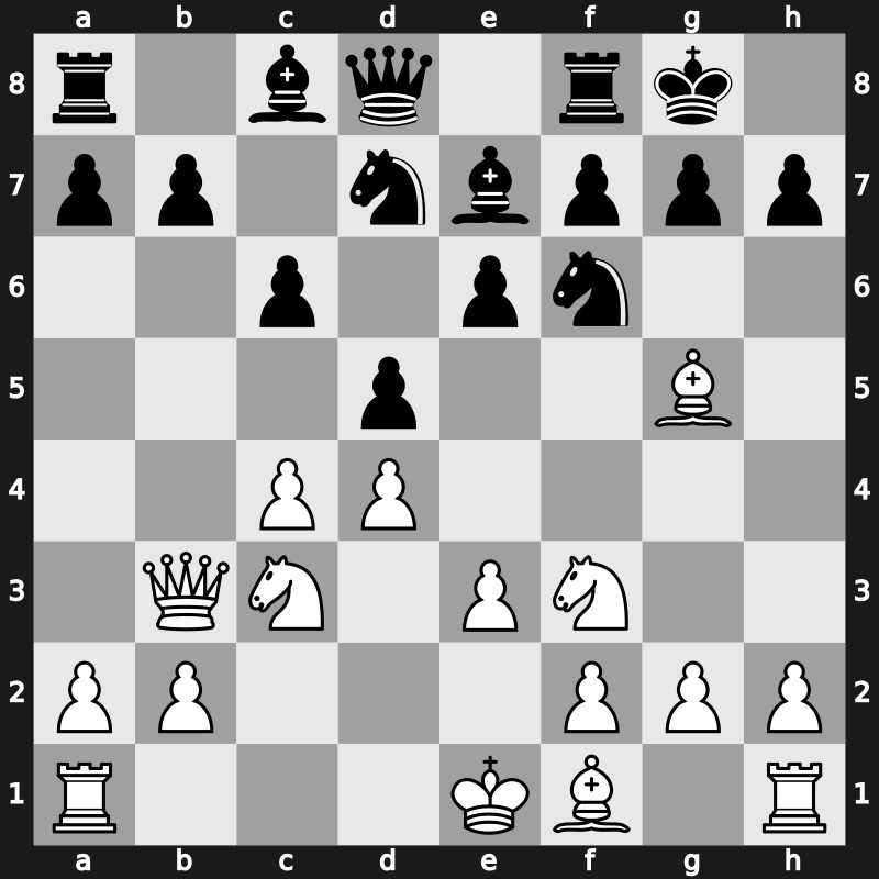 D60d - 7.Qb3 c6 - Orthodox Rauzer Variation [+0.14]