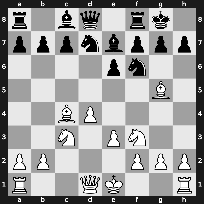 D60i - 7.Bd3 dxc4 8.Bxc4 - Orthodox Botvinnik [+0.06]