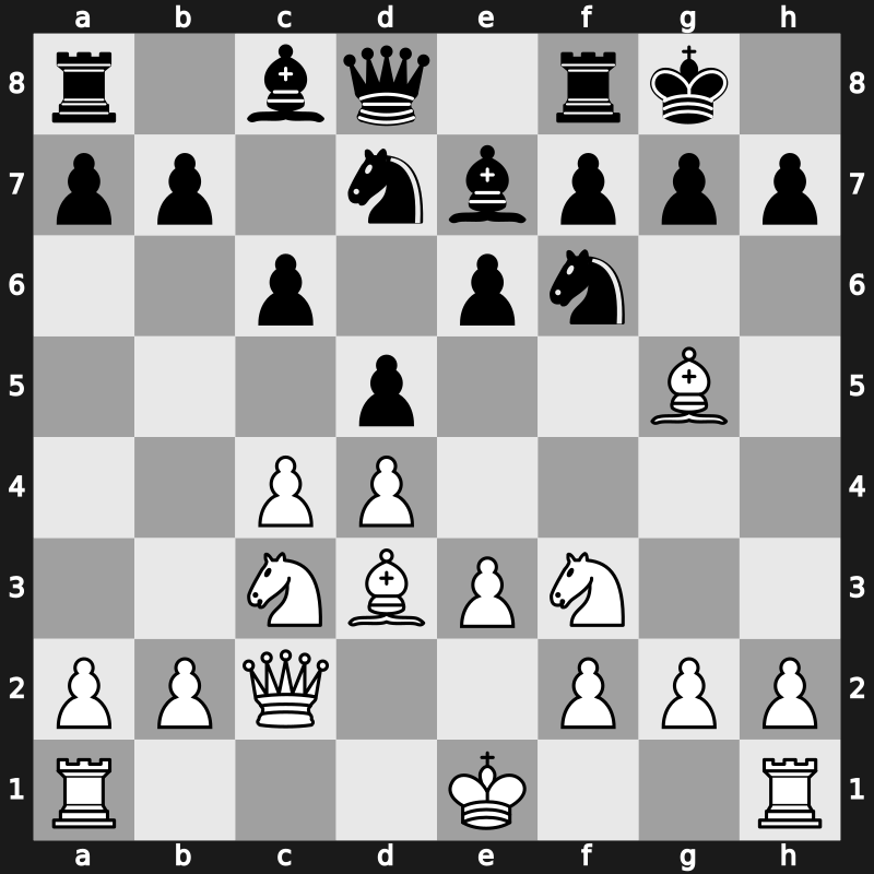 D61h - 7…c6 8.Bd3 - Orthodox Rubinstein [+0.05]