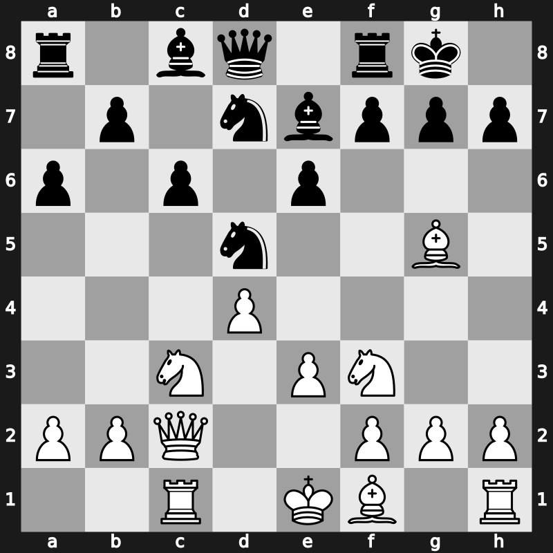 D65b - 9…Nxd5 - Orthodox Rubinstein Attack