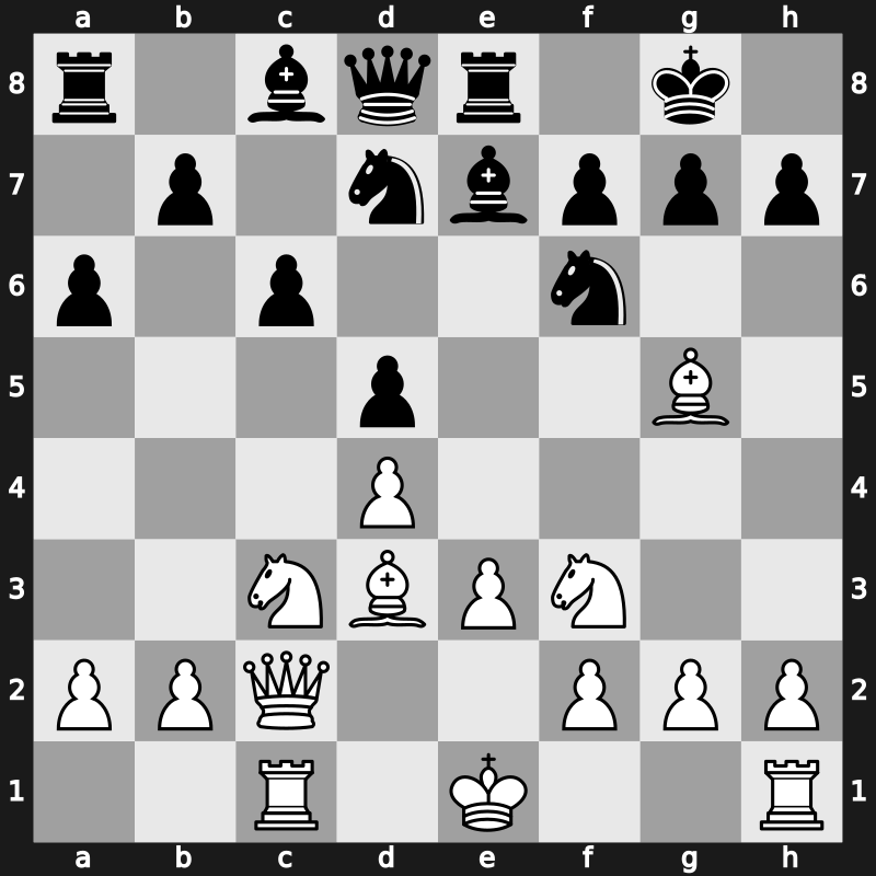 D65e - 9…exd5 10.Bd3 Re8 - Orthodox Rubinstein