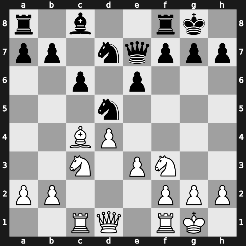 D67e - 10.Bxe7 Qxe7 11.O-O - Orthodox Main Line Capablanca [+0.25]