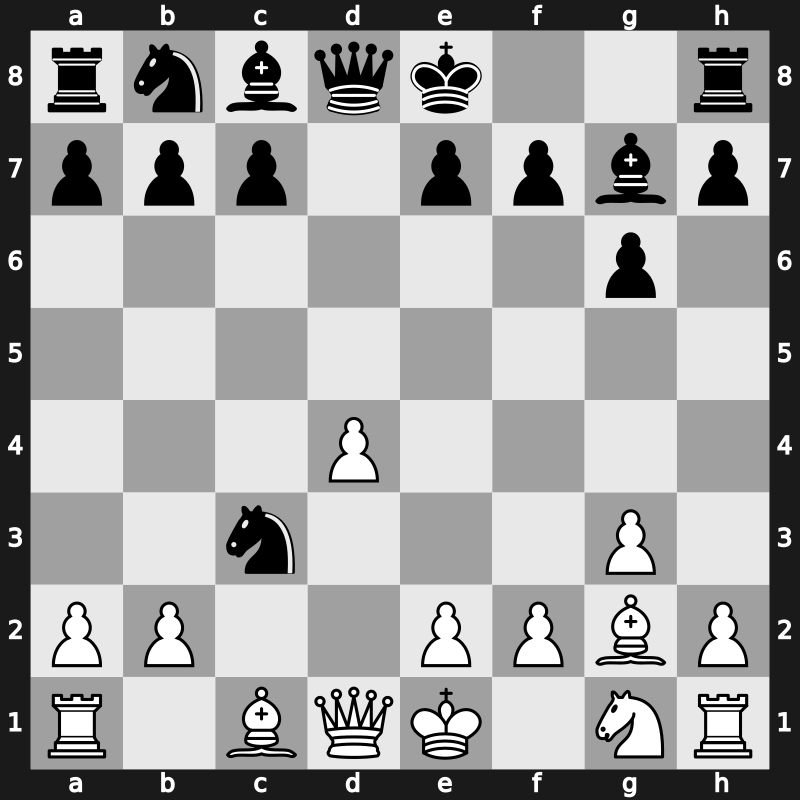 D71g - 6.Nc3 Nxc3 - Neo-Gruenfeld [+0.16]