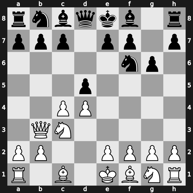 D81a - 4.Qb3 - Early Russian Variation