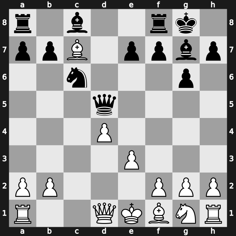 D84f - 6…Nxd5 7.Nxd5 Qxd5 8.Bxc7 Nc6 - Gruenfeld Gambit Accepted