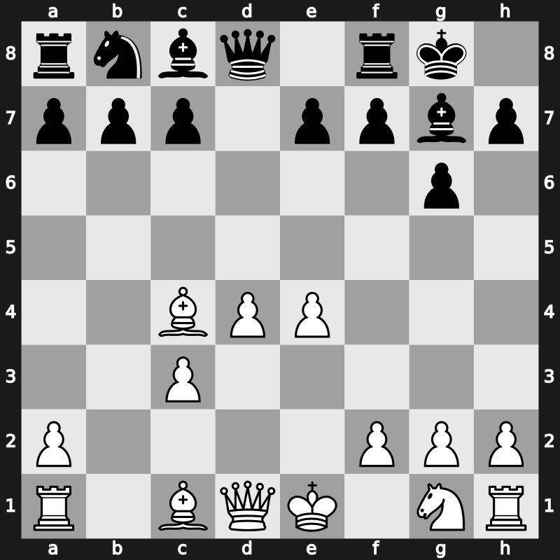 D86d - 7…O-O - Classical Exchange [+0.30]