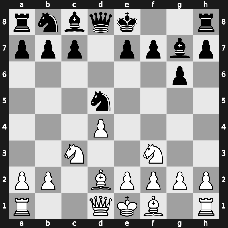 D90l - 4…Bg7 5.cxd5 Nxd5 6.Bd2 - Three Knights Exchange [-0.22]