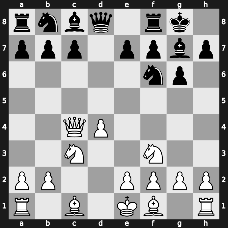 D96i - 5…dxc4 6.Qxc4 O-O - Russian [+0.29]