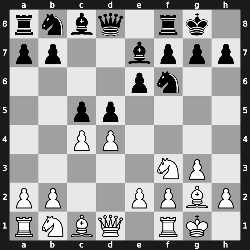 E06f - 5.Nf3 O-O 6.O-O c5 - Closed [+0.44]