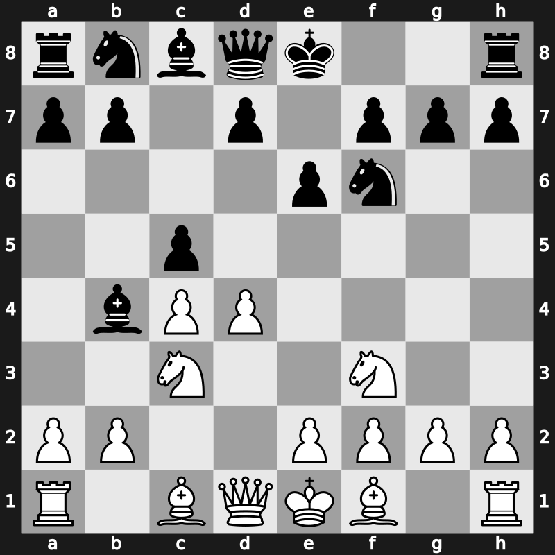 E21c - 4…c5 - Three Knights [+0.21]