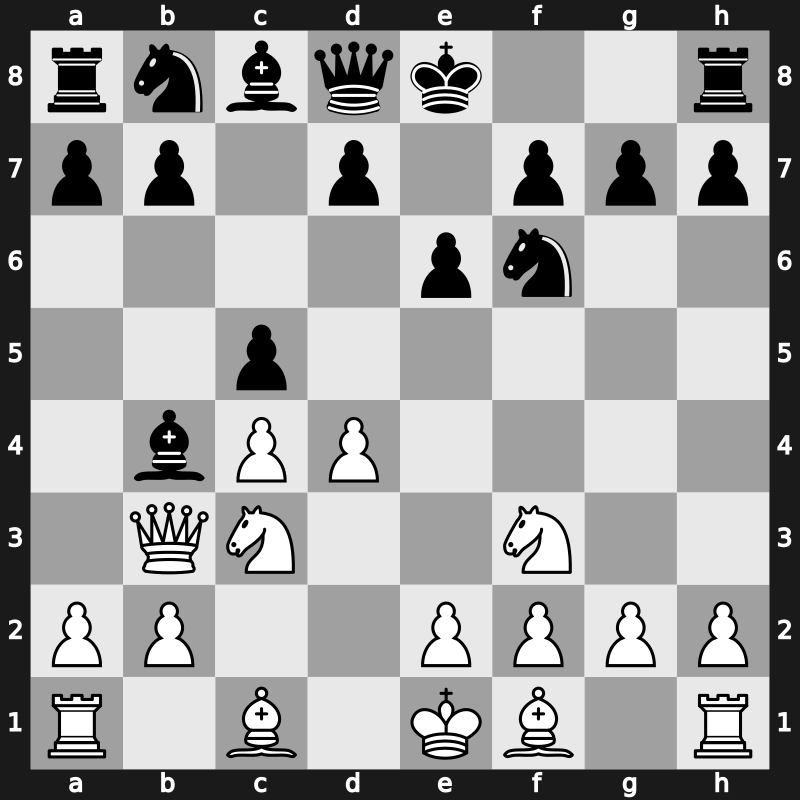 E22e - 4…c5 5.Nf3 - Spielmann (1928)