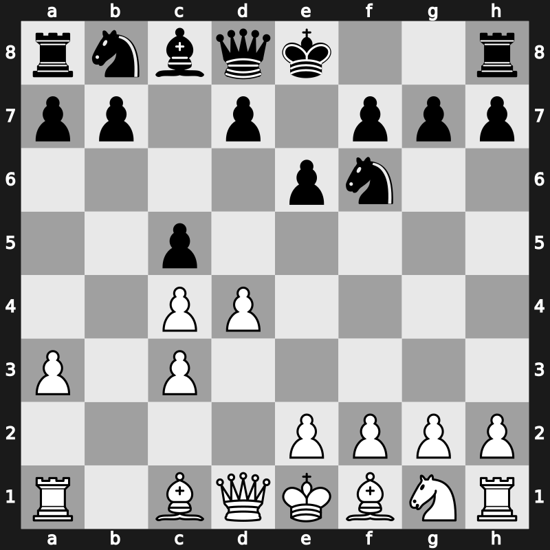 E24e - 4…Bxc3+ 5.bxc3 c5 - Saemisch