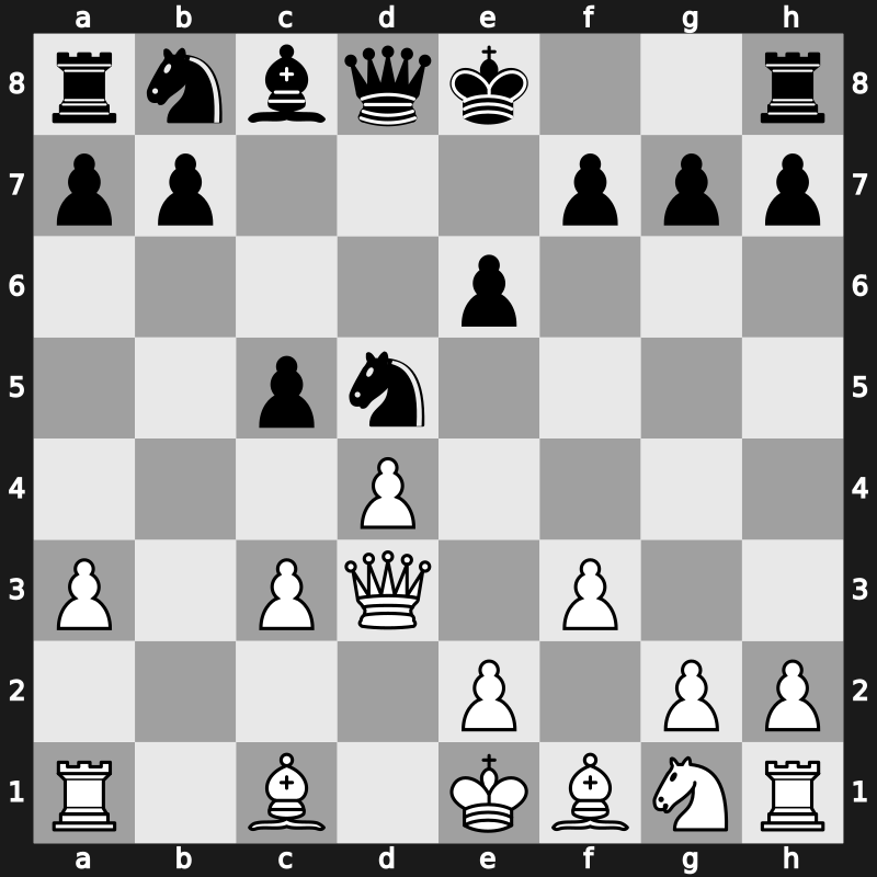 E25c - 7…Nxd5 8.Qd3 - Saemisch [-0.07]