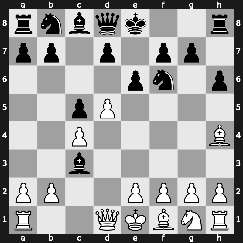 E30q - 4…h6 5.Bh4 c5 6.d5 Bxc3+ - Leningrad [-0.25]
