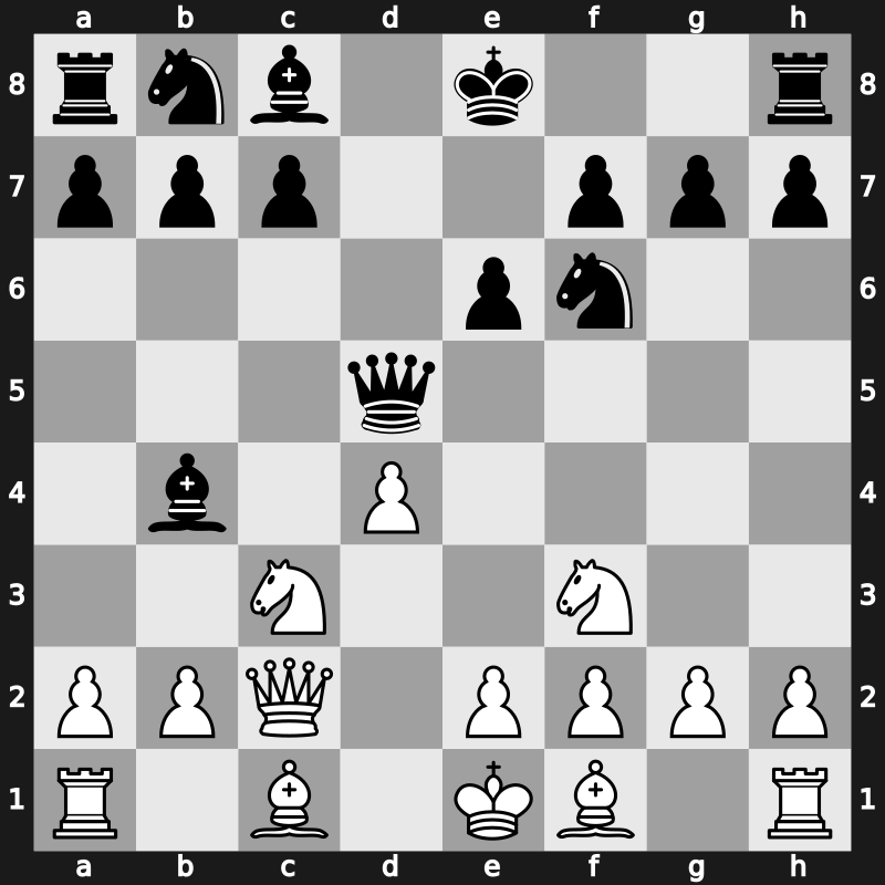 E34g - 5.cxd5 Qxd5 6.Nf3 - Classical Noa