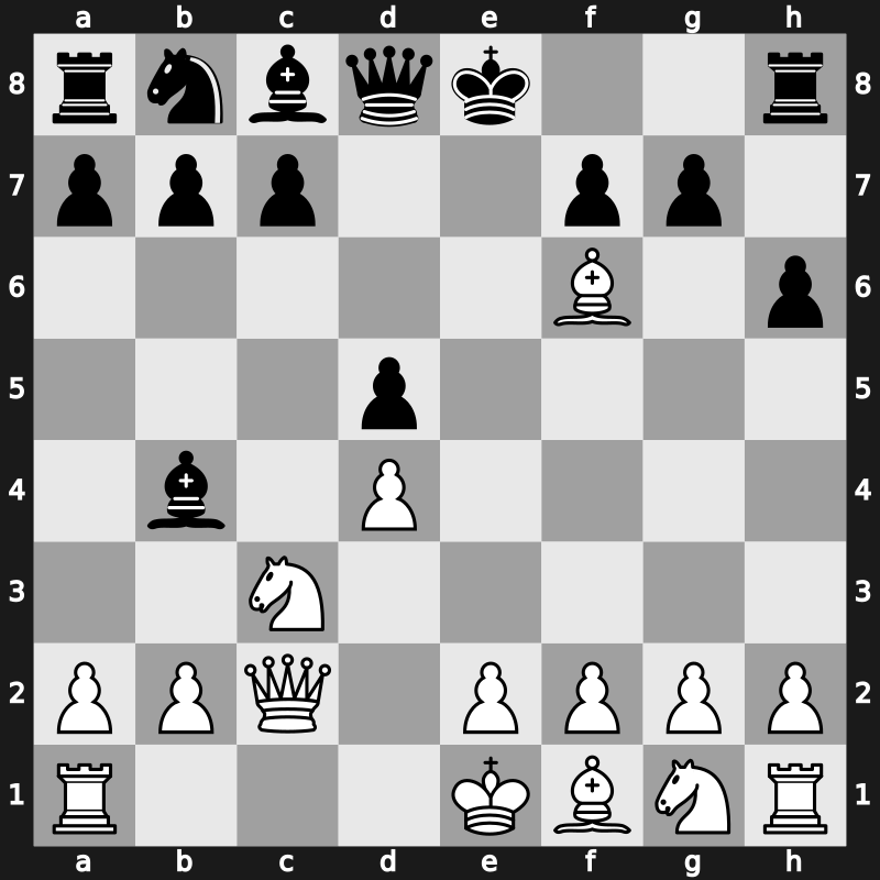 E35g - 6.Bg5 h6 7.Bxf6 - Classical Noa Exchange [+0.02]