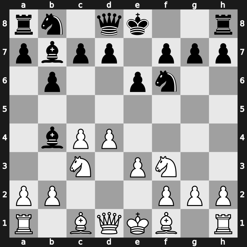 E43d - 5.Nf3 Bb7 - Nimzowitsch [+0.32]