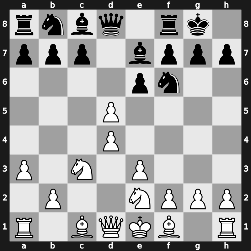 E46h - 5.Ne2 d5 6.a3 Be7 7.cxd5 - Reshevsky [-0.03]