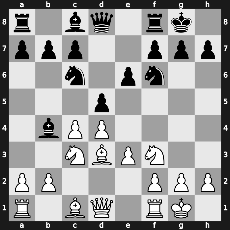 E51f - 6.Bd3 Nc6 7.O-O [+0.33]