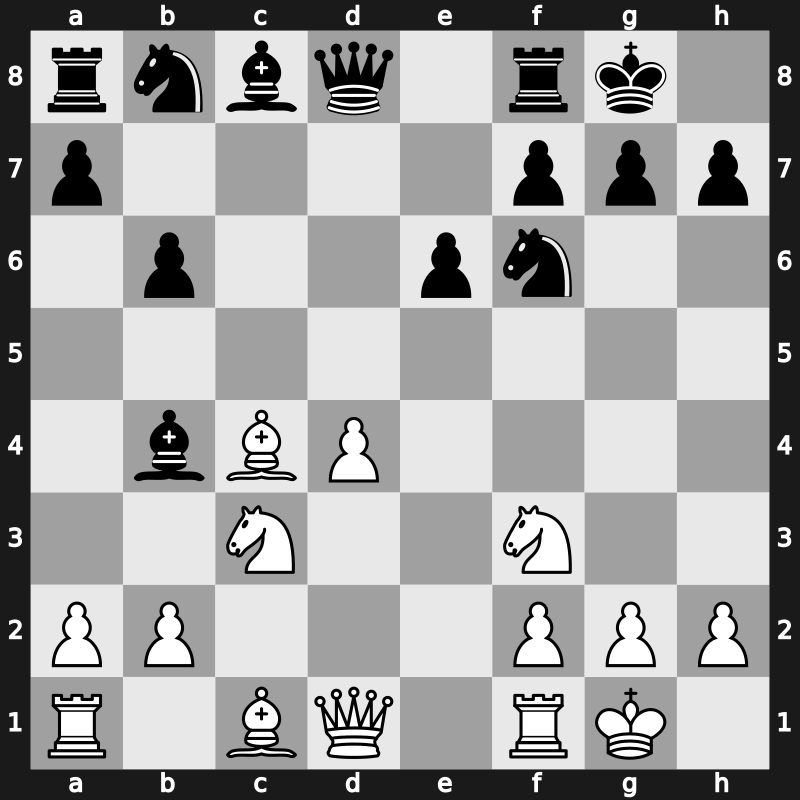 E54h - 8.Bxc4 cxd4 9.exd4 b6 - Main Line Karpov Variation [+0.00]