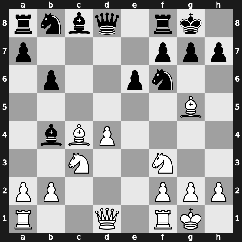 E54j - 8.Bxc4 cxd4 9.exd4 b6 10.Bg5 - Main Line Karpov [+0.00]