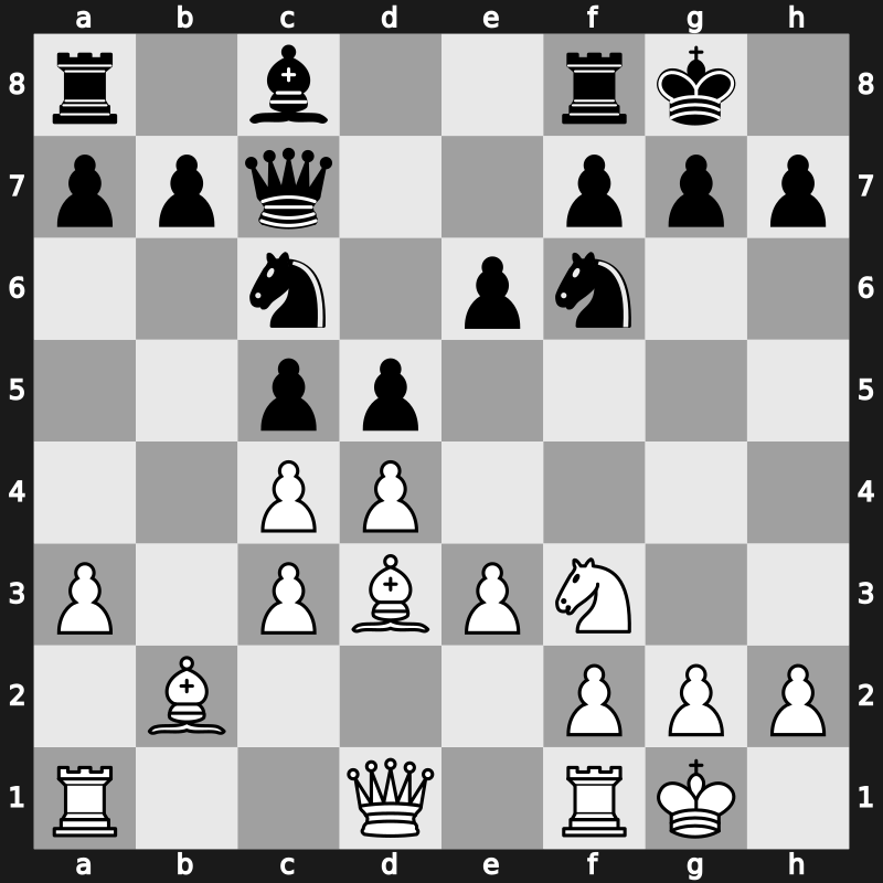 E58f - 9.bxc3 Qc7 10.Bb2 - Main Line [+0.15]