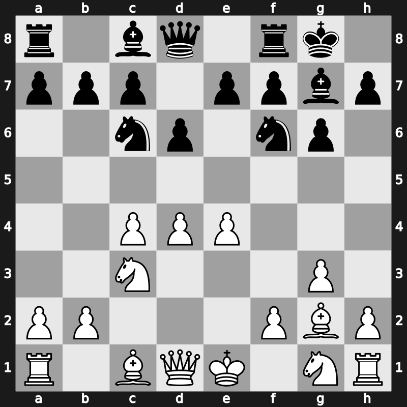 E72f - 5…O-O 6.Bg2 Nc6 [+0.24]
