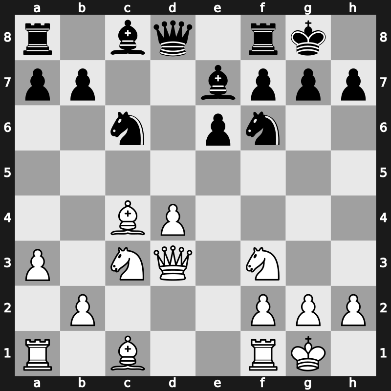 E57g - 10.exd4 Be7 11.Qd3 - Main Line [+0.30]