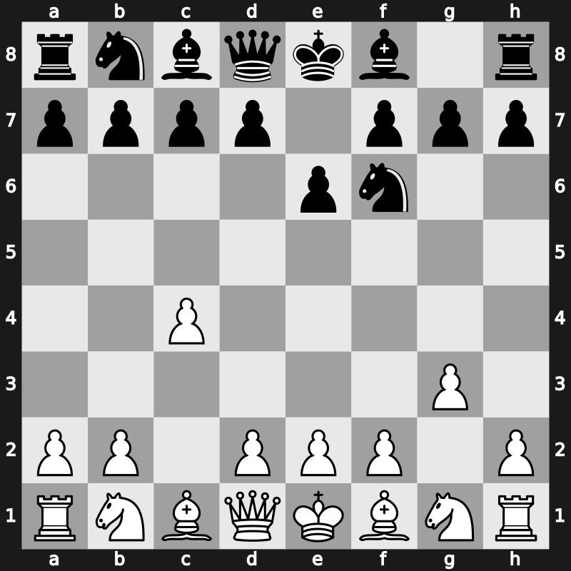 A15a - 2.g3 e6 - Anglo-Indian