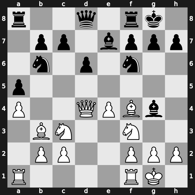 FIDE World Rapid Championship 2014 – Round 10.1 – Carlsen, Magnus – 1-0 – Caruana, Fabiano – G5