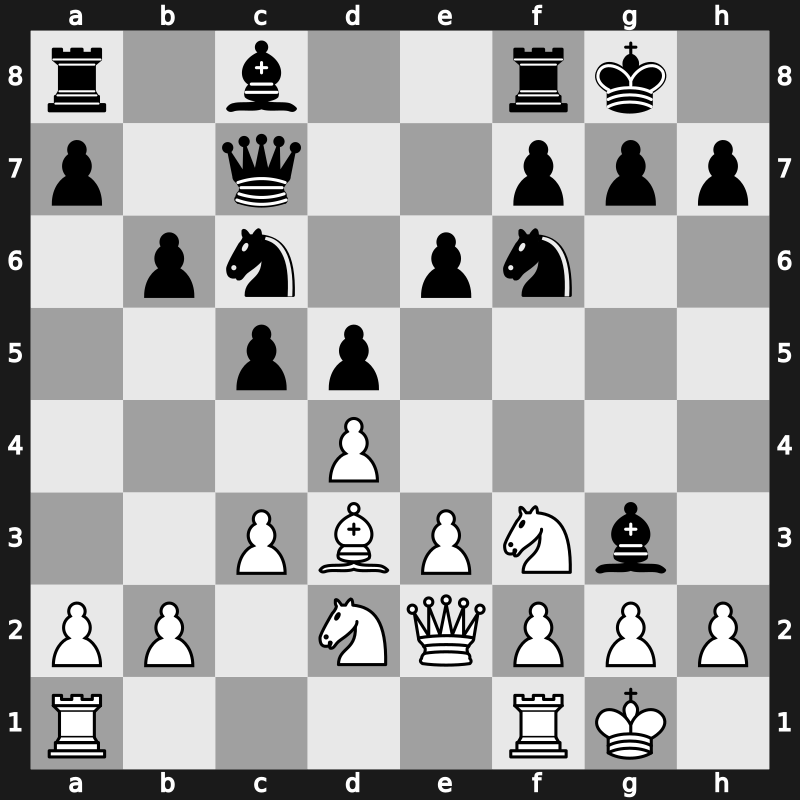 Amber-blind 6th 1997 – Round 10 – Ljubojevic, Ljubomir – 1/2-1/2 – Lautier, Joel – G41