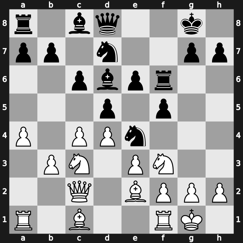 Koop Tjuchem 1996 – Round 9 – Korchnoi, Viktor – 1-0 – Akopian, Vladimir – G38
