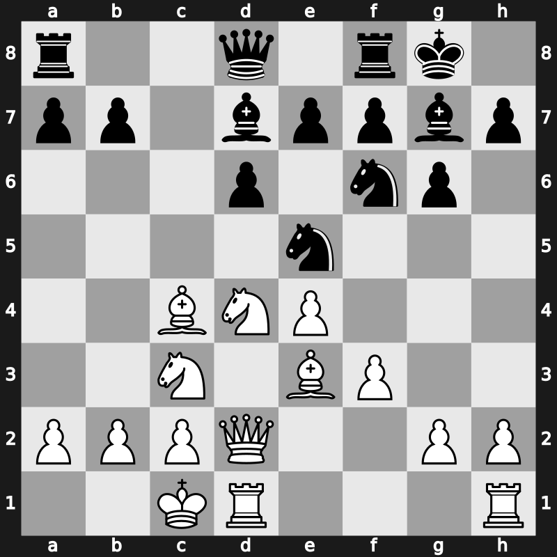 PCA-World Championship 1995 – Round 11 – Anand, Viswanathan – 0-1 – Kasparov, Garry – G10