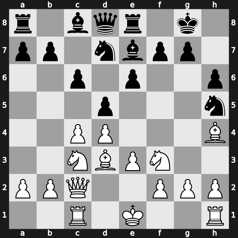 Amber-blind 3rd 1994 – Round 4 – Piket, Jeroen – 1/2-1/2 – Korchnoi, Viktor – G15