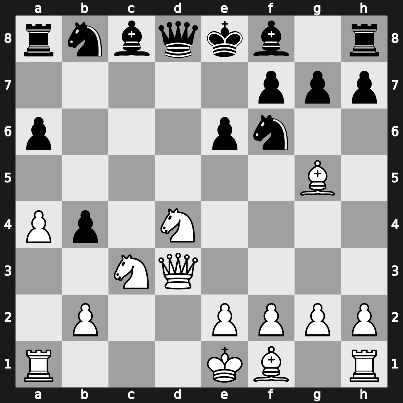 Linares 1994 – Round 8 – Lautier, Joel – 1/2-1/2 – Bareev, Evgeny – G42