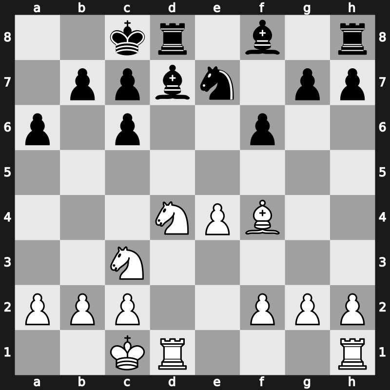 Novi Sad olm 1990 – Round 12 – Ljubojevic, Ljubomir – 1/2-1/2 – Huebner, Robert – G84
