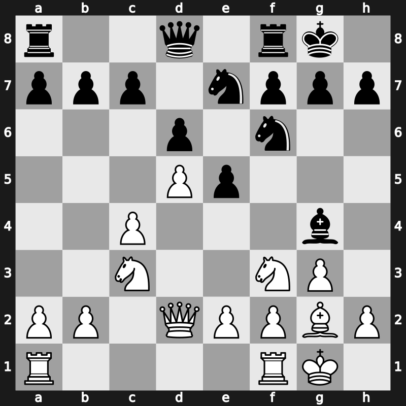Hastings8899 1988 – Round 1 – Korchnoi, Viktor – 1-0 – Larsen, Bent – G8