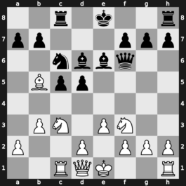 Hastings8899 1988 – Round 1 – Larsen, Benjamin Holsko – 1/2-1/2 – Korchnoi, Viktor – G33