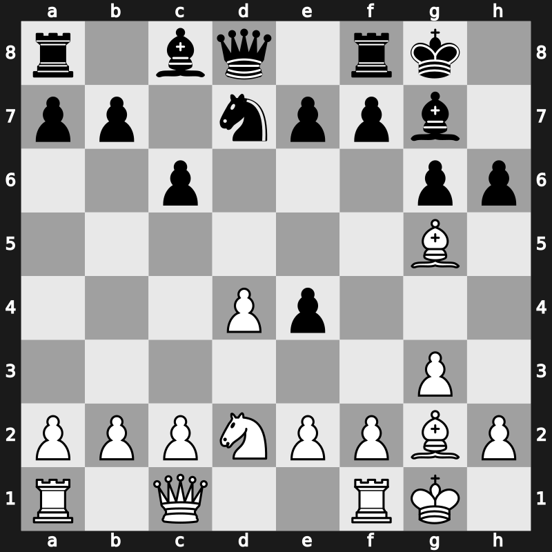 Candidats Tournament 1985 – Round 13 – Spassky, Boris V. – 1/2-1/2 – Smyslov, Vassily – G81