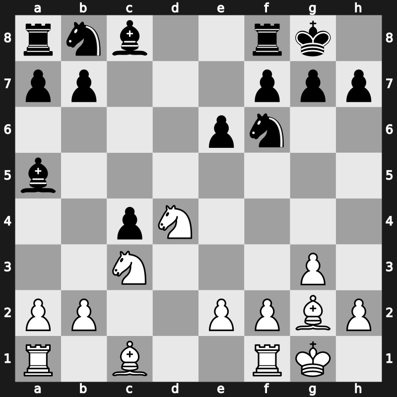 Reggio Emilia8586 1985 – Round 10 – Romanishin, Oleg M – 1-0 – Ribli, Zoltan – G16