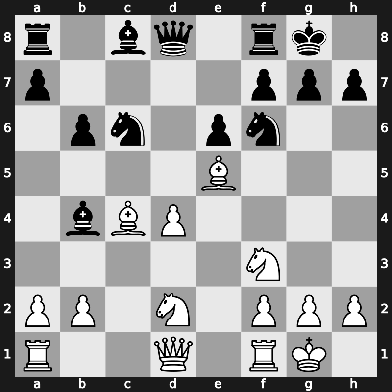 Bugojno 1984 – Round 1 – Ribli, Zoltan – 1/2-1/2 – Smyslov, Vassily – G9