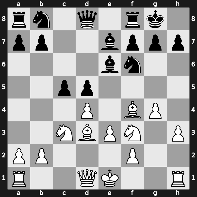 World Championship 30th 1981 – Round 13 – Korchnoi, Viktor – 1-0 – Karpov, Anatoly – G4